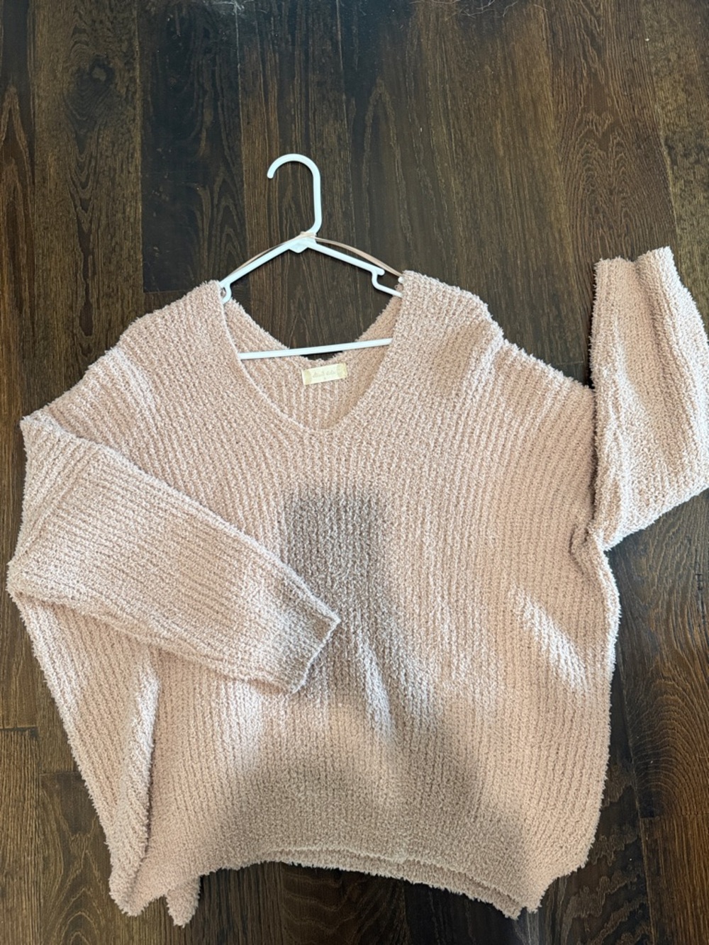 Altar'd State Dusty Rose V-Neck Knit Sweater